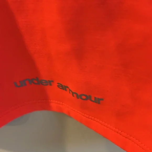 Under Armour Long Sleeved Size Medium Cold Gear Orange Zipper Front - Picture 7 of 7